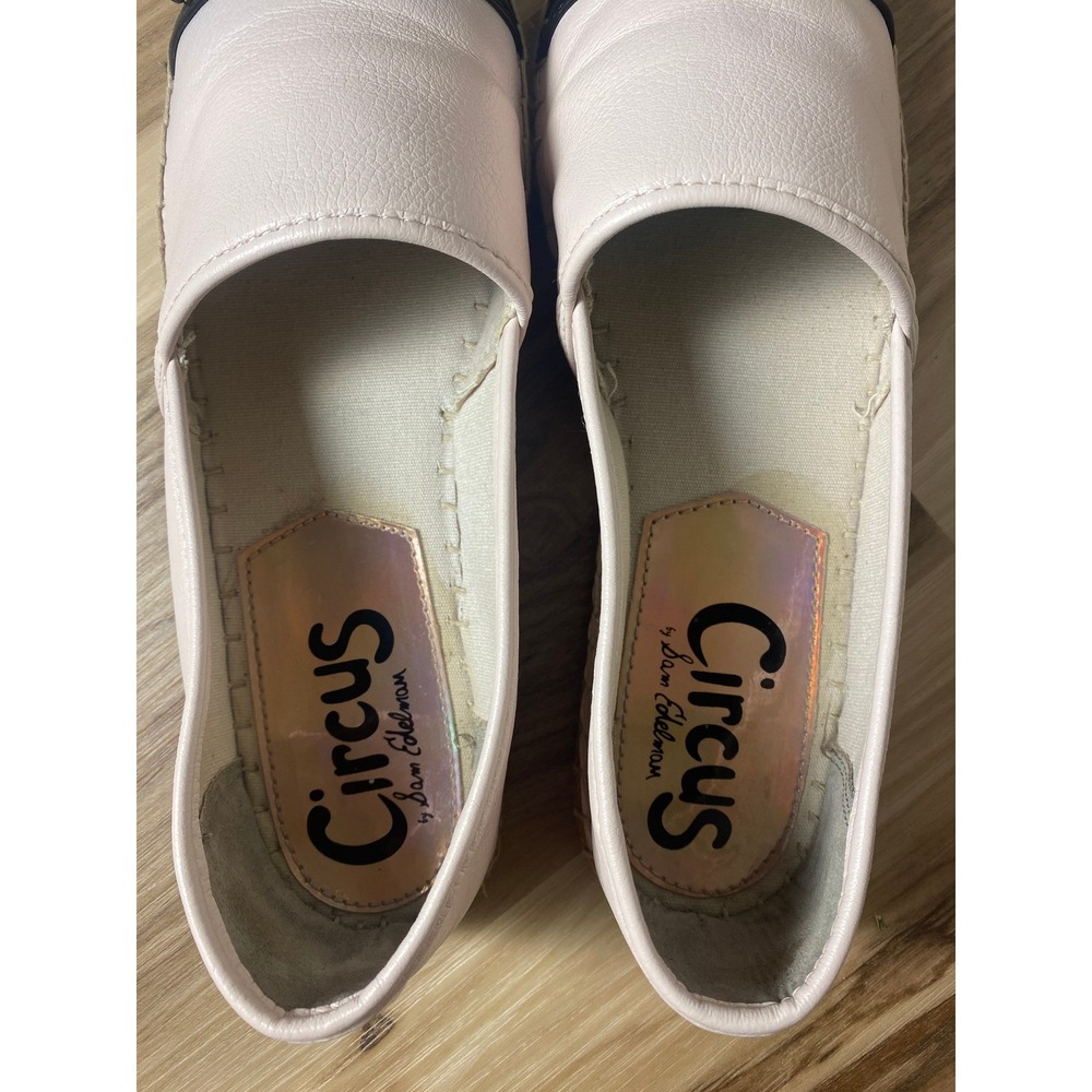 Circus by Sam Edelman Loretta Embellished Espadrille Flats Pink Black Beaded 8.5 - Picture 4 of 7